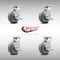 Service Caster 6 Inch SS Thermoplastic Rubber Swivel Caster Set with Roller Bearings and Brakes SCC-SS30S620-TPRRF-TLB-4 - alternate 5